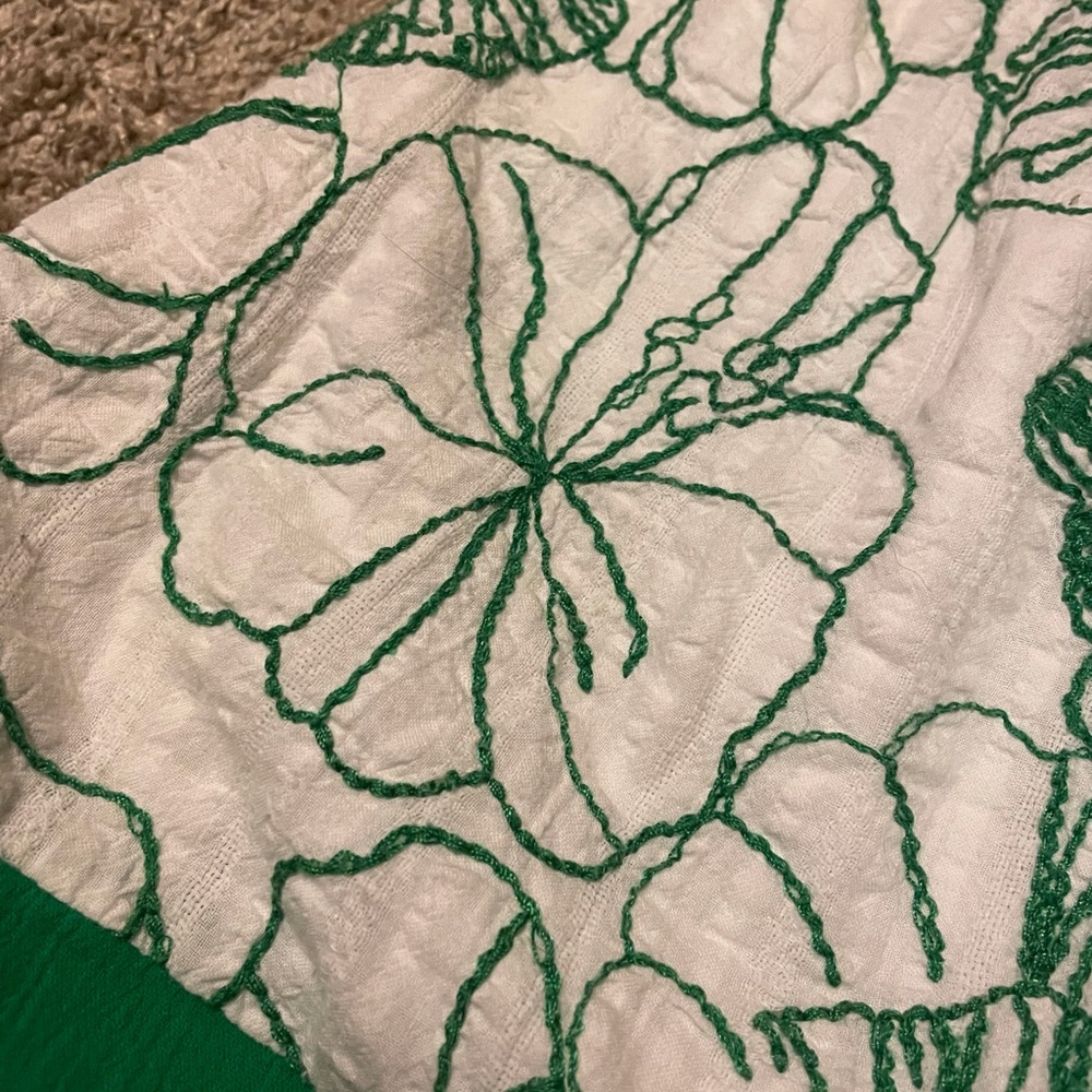 Green And White Vanity Women’s Small Halter Tank - Picture 4 of 7
